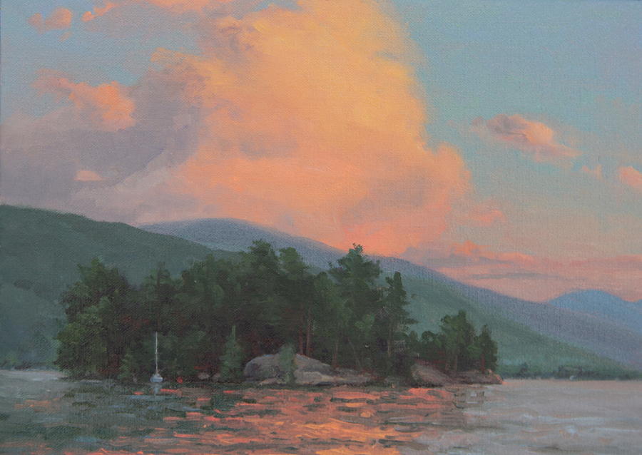 Lake George Painting - Cloud Blast by Marianne Kuhn