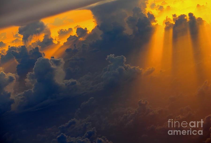 Airplane Photograph - Cloud Colors by Bob Hislop