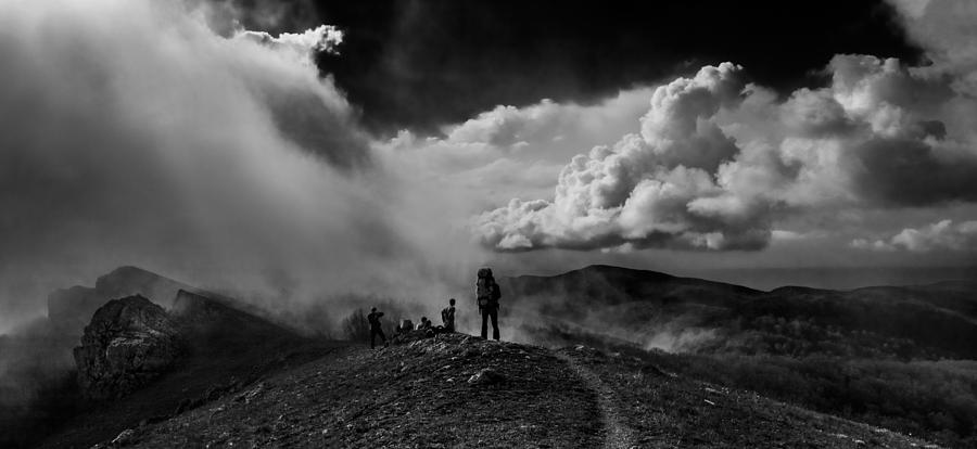 Cloud factory bw Photograph by Dmytro Korol