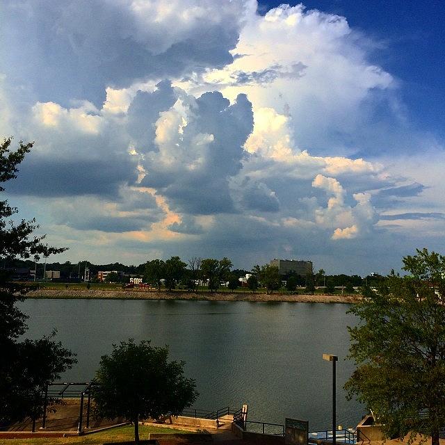 Nature Photograph - Cloud Formations Over #northlittlerock by Michael Dean Shelton