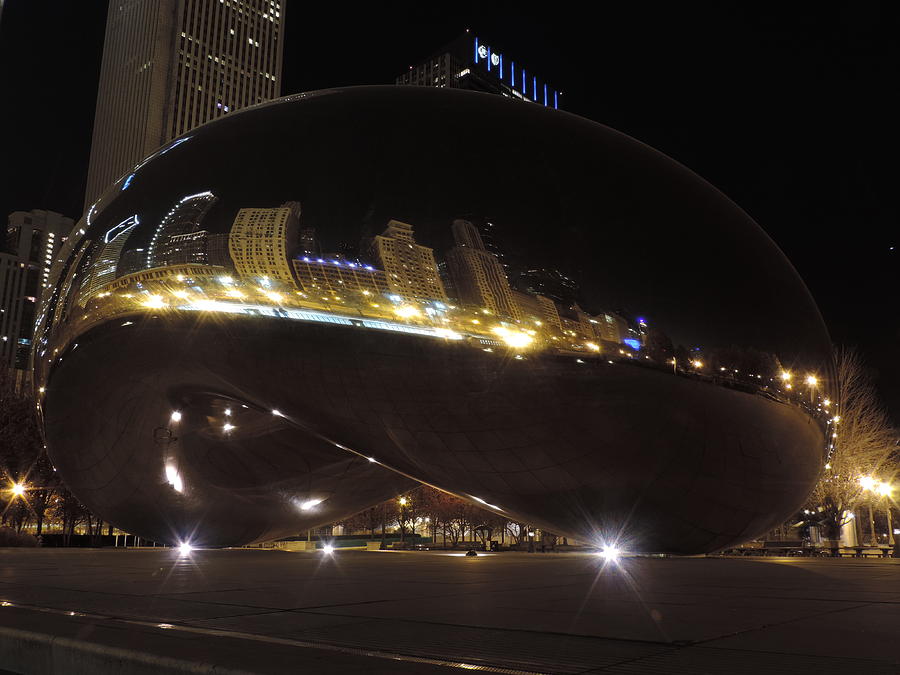 Cloud Gate in Chicago at Night Photograph by Cityscape Photography - Pixels