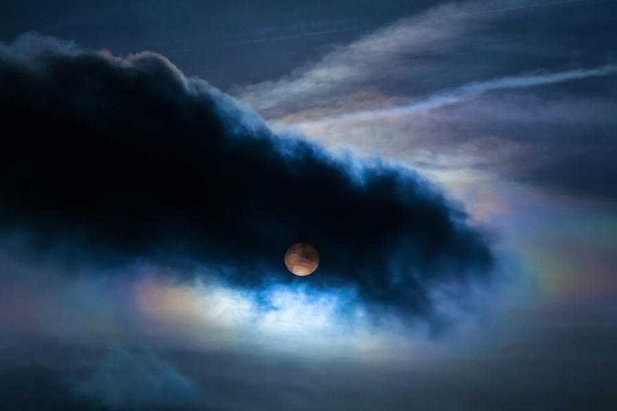 Sun Photograph - Moon-Like Sun Sky by Romuald Gordon