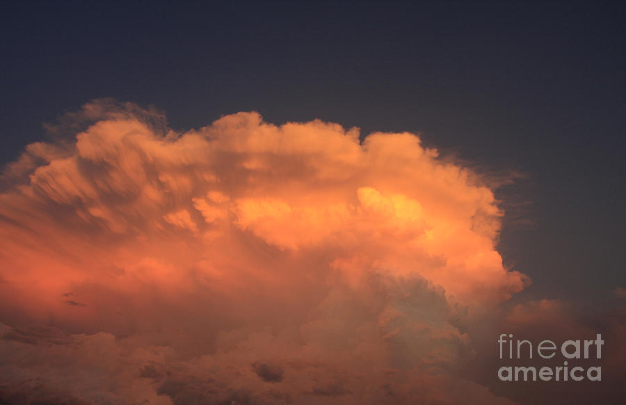 Cloud On Fire Photograph by Jerry Bunger