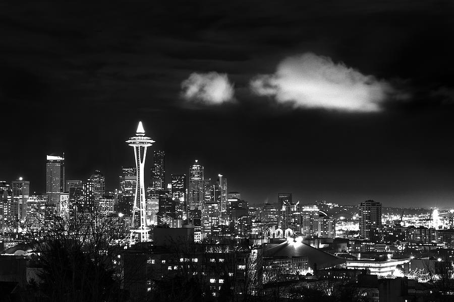 Cloud over Seattle - horizontal Photograph by Lori Grimmett