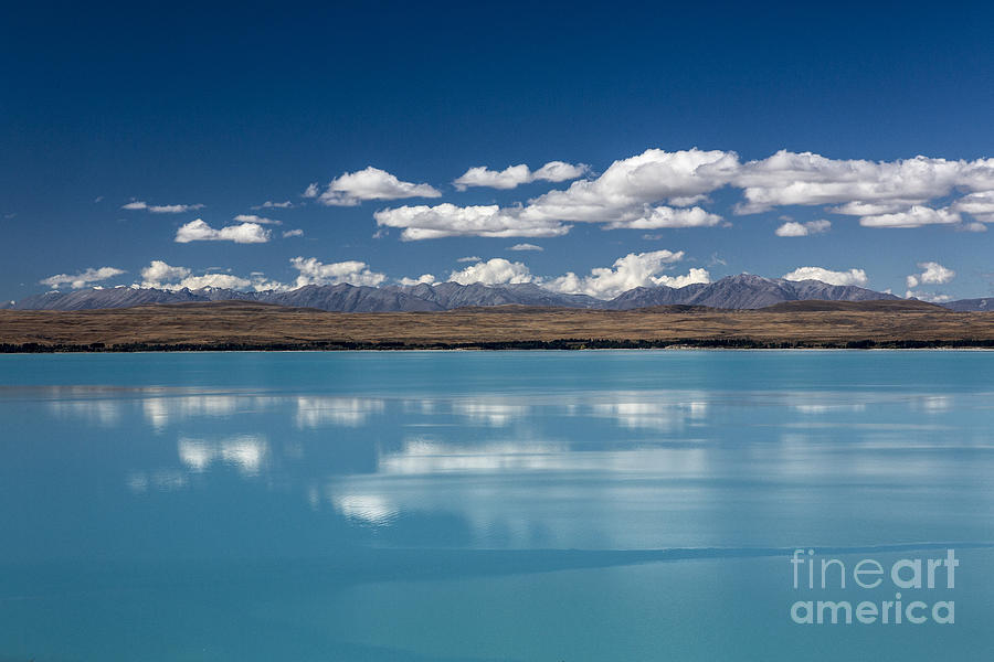 Cloud reflection in Lake Pukaki Photograph by Sheila Smart Fine Art Photography