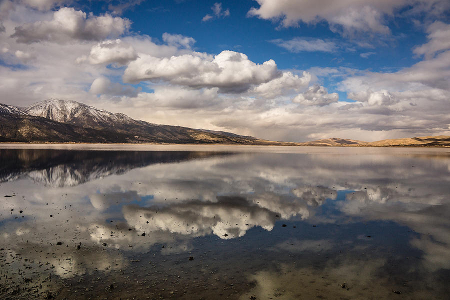 Cloud Reflections on Washoe Lake Photograph by Janis Knight