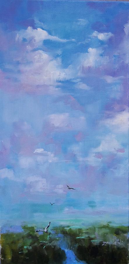Cloud Study Painting by Laura Lee Zanghetti