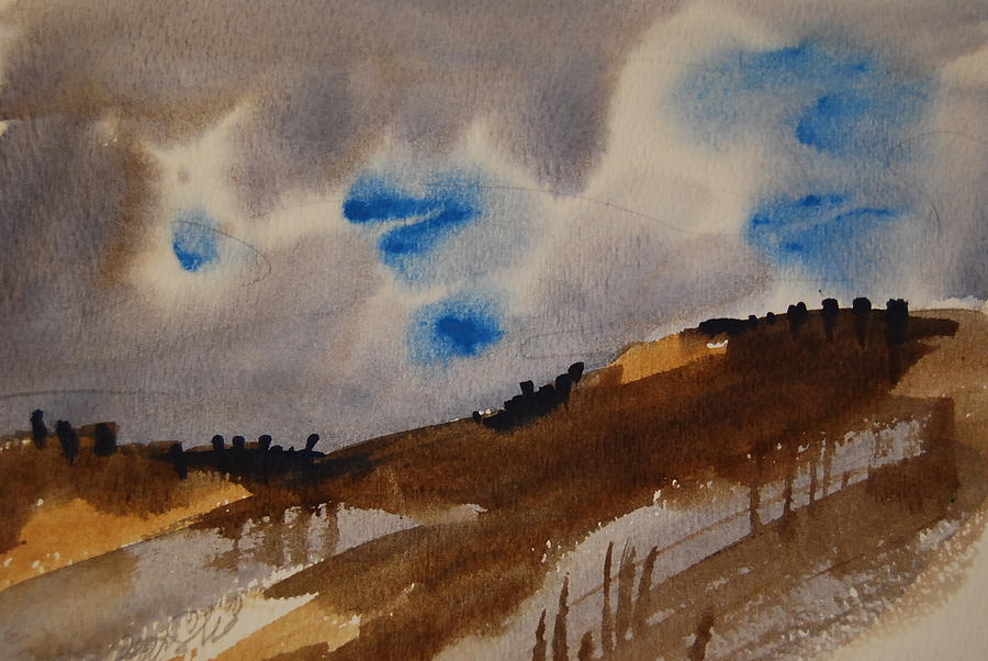 Cloud Study Painting by Len Stomski