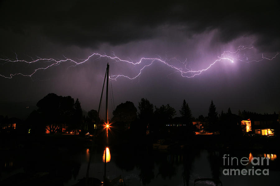Storm Photograph - Cloud To Cloud Lightning by Webb Canepa