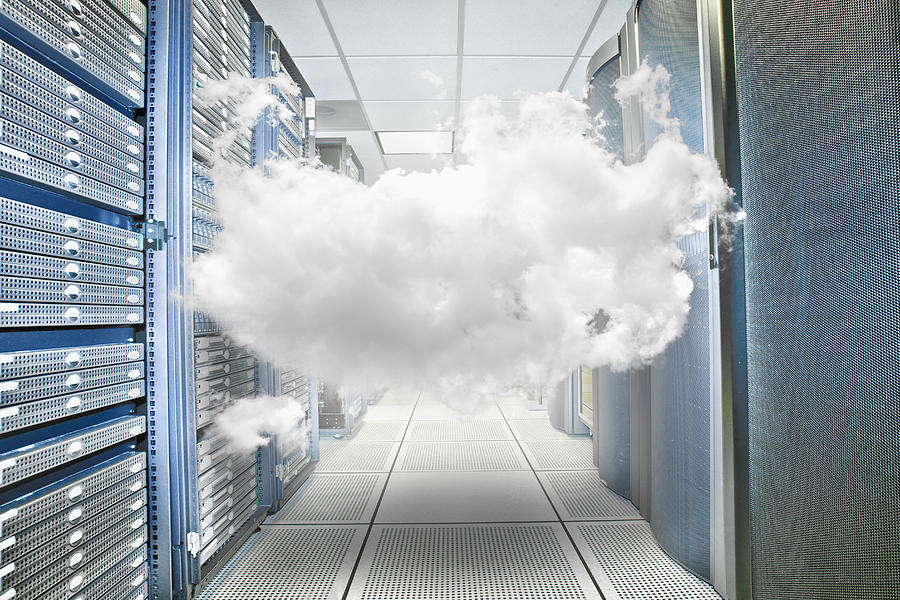 Cloud trapped in server room Photograph by Jon Feingersh Photography Inc