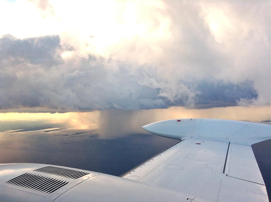 Airplane Photograph - Cloudburst by Toni Ryder