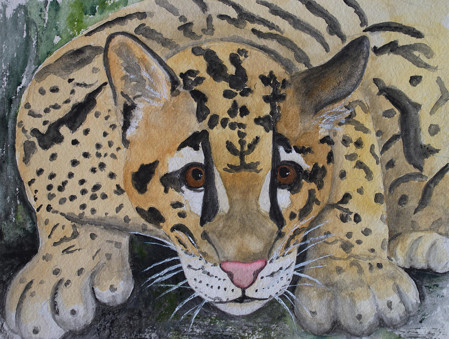 Clouded Leopard Painting by Patricia Beebe