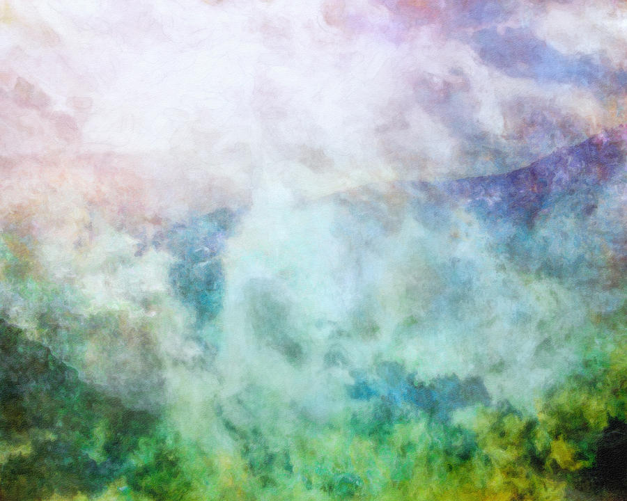 Clouded Mountains Digital Art by Rick Wicker