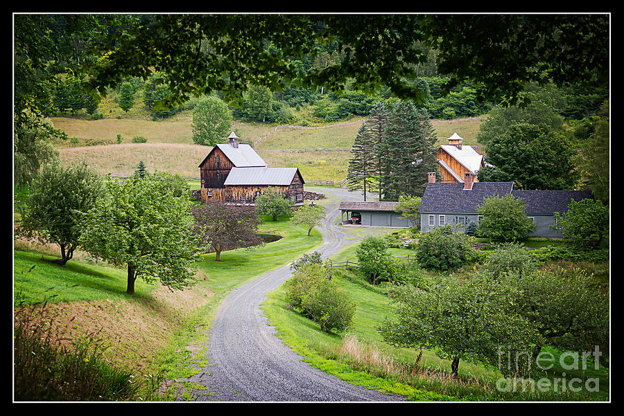 Barn Photograph - Cloudland Farm Woodstock Vermont by Edward Fielding