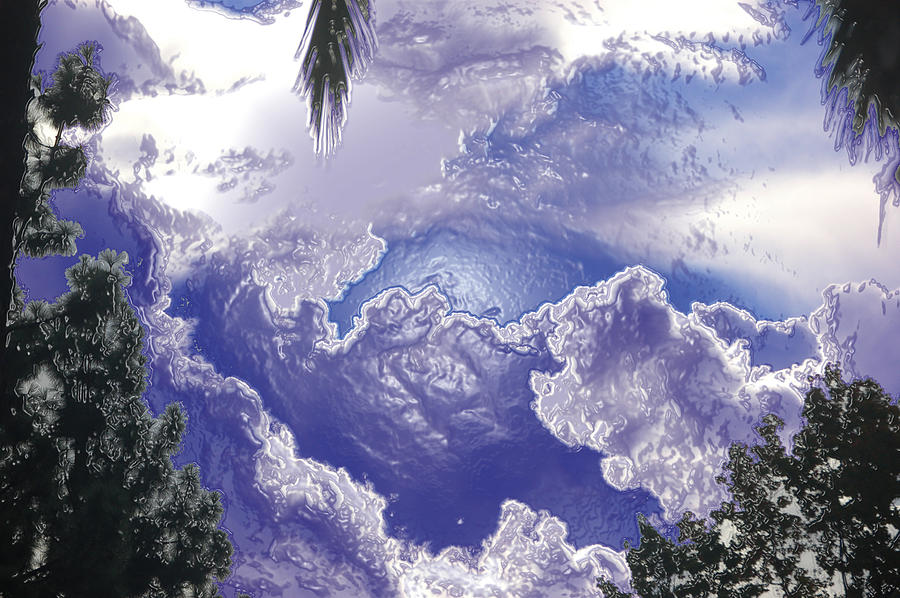 Tree Digital Art - Clouds Abstract II by Linda Brody