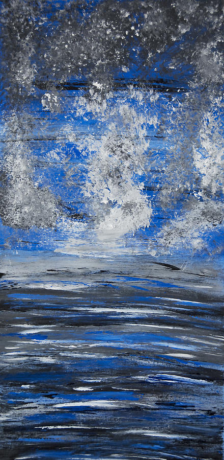 Clouds and Ocean-SOLD- Abstract painting-Sold- Painting by Renee Anderson