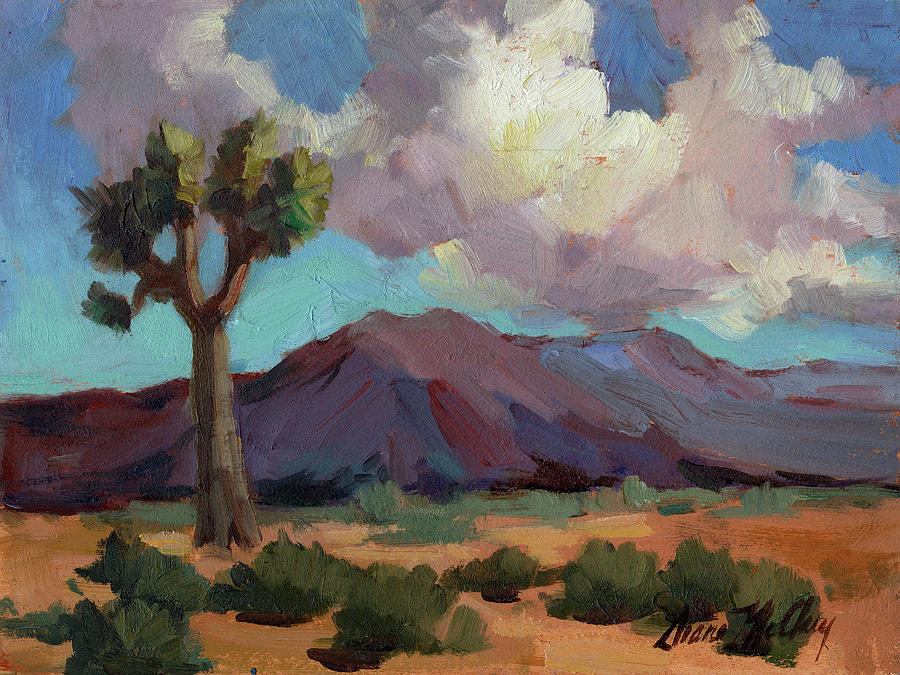 Mountain Painting - Clouds at Joshua by Diane McClary