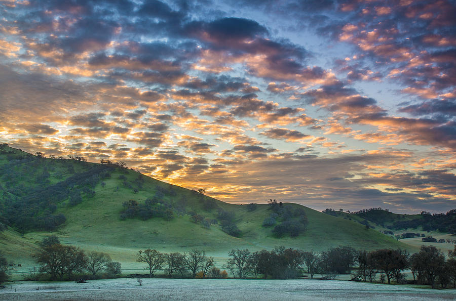 Clouds At Sunrise On A Frosty Morning Photograph by Marc Crumpler
