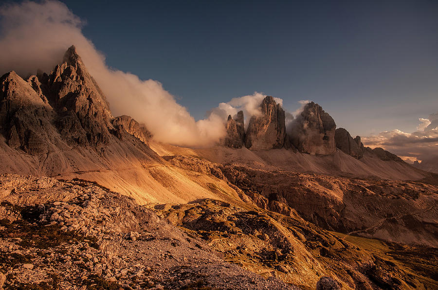 Clouds At The Tre Cime Photograph by Im A Freelance Graphicdesigner With Passion For Photography