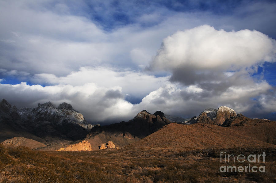 Mountain Photograph - Clouds Building over the Organ Mountains by Vivian Christopher