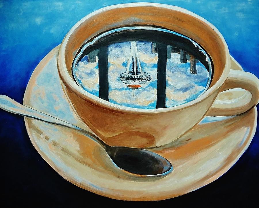 Clouds in my coffee Painting by Shannon Lee - Pixels