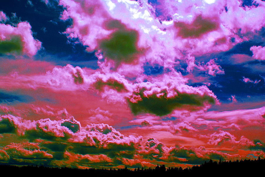 Clouds in Spokane in Cosmicolors Photograph by Ben Upham III