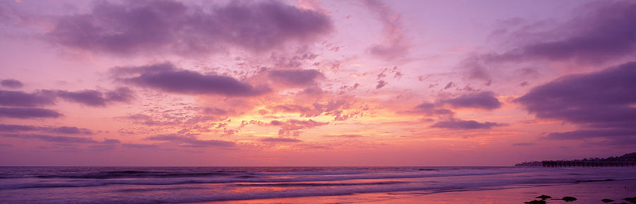 San Diego Photograph - Clouds In The Sky At Sunset, Pacific by Panoramic Images
