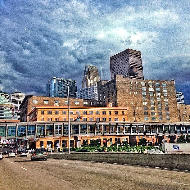 Minneapolis Photograph - Clouds. #mpls #minneapolis #downtown by Brent Rousseau