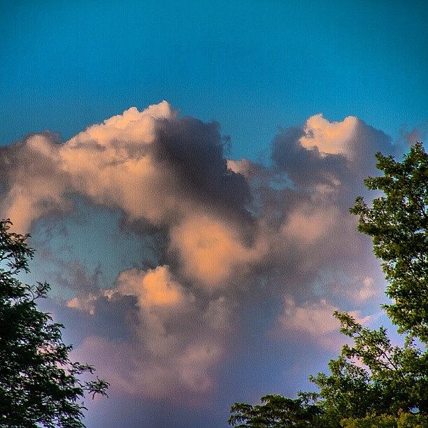Summer Photograph - #clouds Of A #michigan #summer. #sky by Chad Schwartzenberger