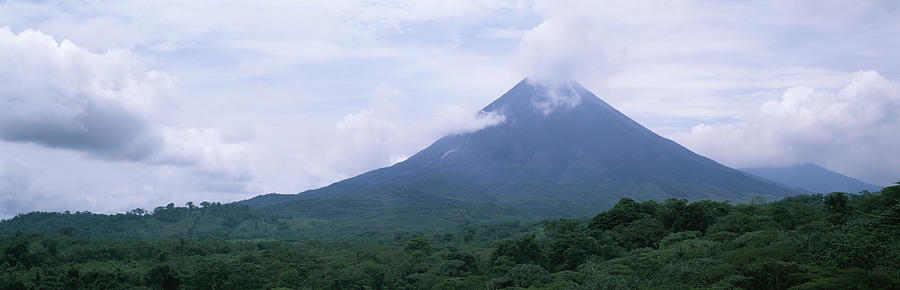 Nature Photograph - Clouds Over A Mountain Peak, Arenal by Panoramic Images