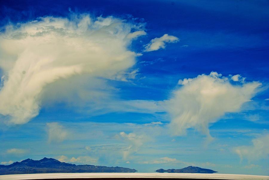Clouds Over Bonneville Salt Flats Photograph by Eric Tressler
