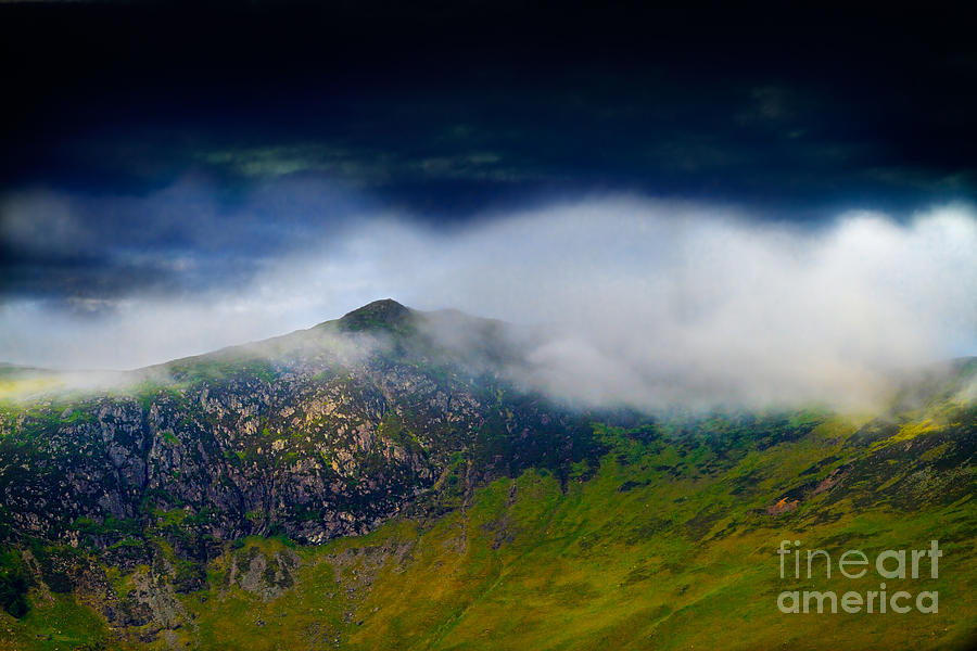 Landscape Photograph - Clouds over Bull Crag and Maiden Moor by Louise Heusinkveld