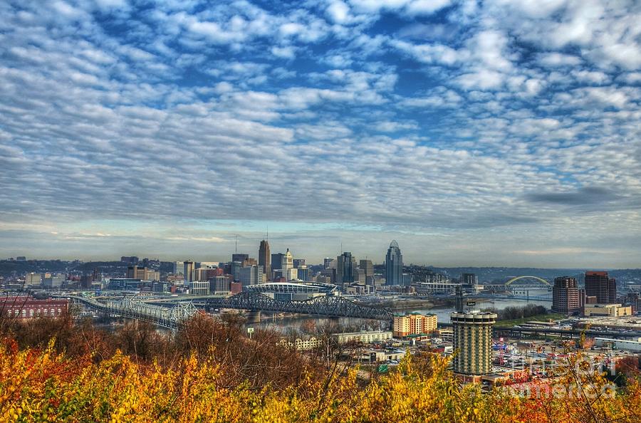 Clouds Over Cincinnati Photograph by Mel Steinhauer