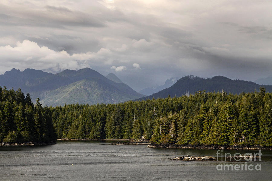 Mountain Photograph - Clouds over Clayoquot Sound by Inge Riis McDonald