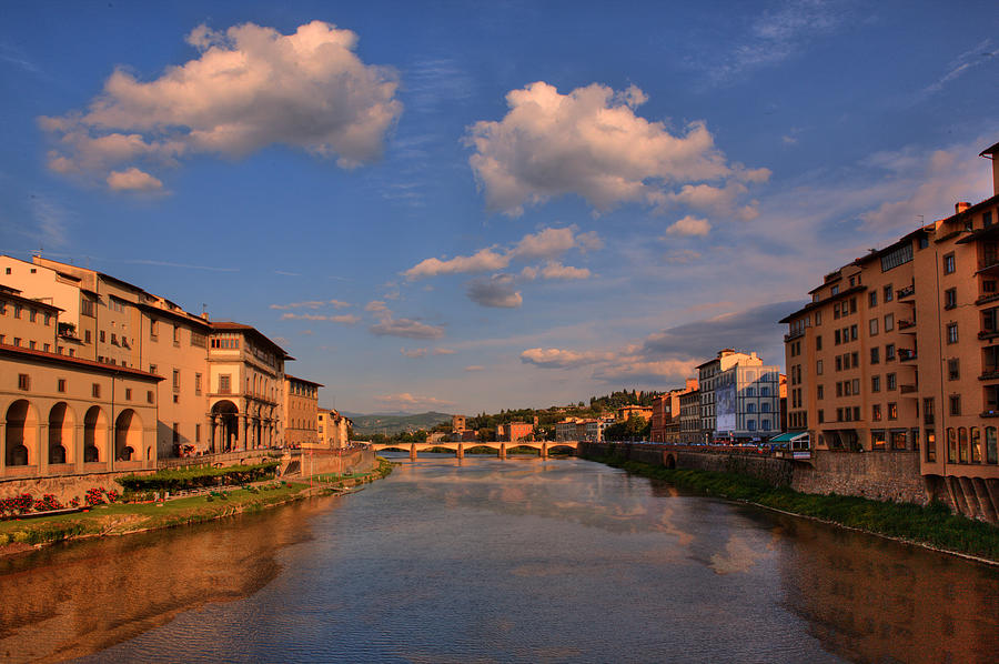 Clouds Over Florence Waterway Photograph by Bob Coates