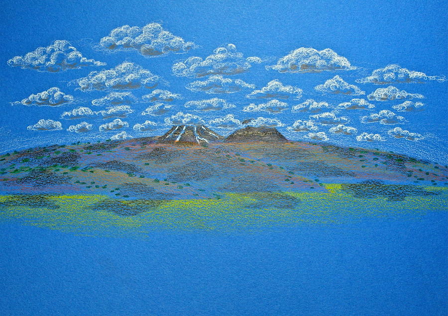 Clouds Over Lassen Drawing by Michele Myers