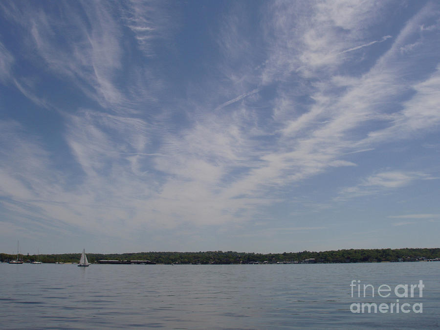 Clouds over Long Island Sound Photograph by John Telfer