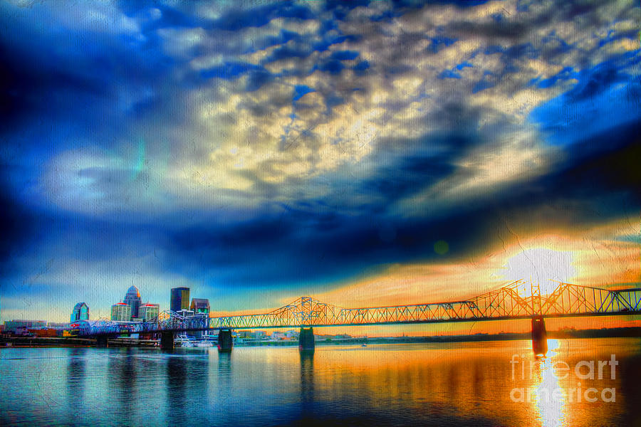 Painterly Photograph - Clouds Over Louisville by Darren Fisher Painterly Photograph - Clouds Over Louisville by Darren Fisher