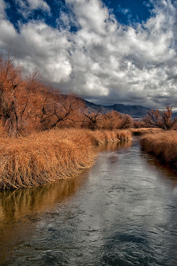 Winter Photograph - Clouds over Lower Owens by Cat Connor