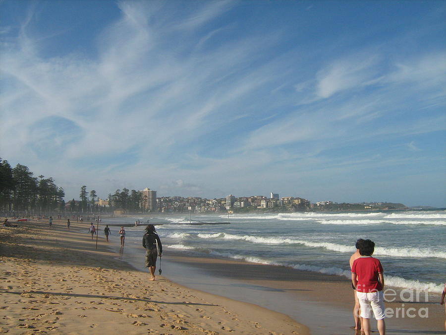 Clouds over Manly Beach Photograph by Leanne Seymour