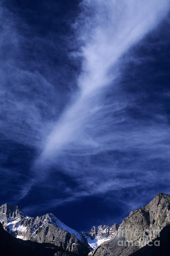 Clouds over Middle Palisades Glacier California Photograph by Dave Welling