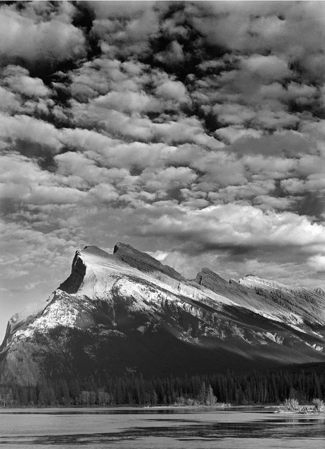 103519-Clouds over Mt. Rundle Photograph by Ed  Cooper Photography