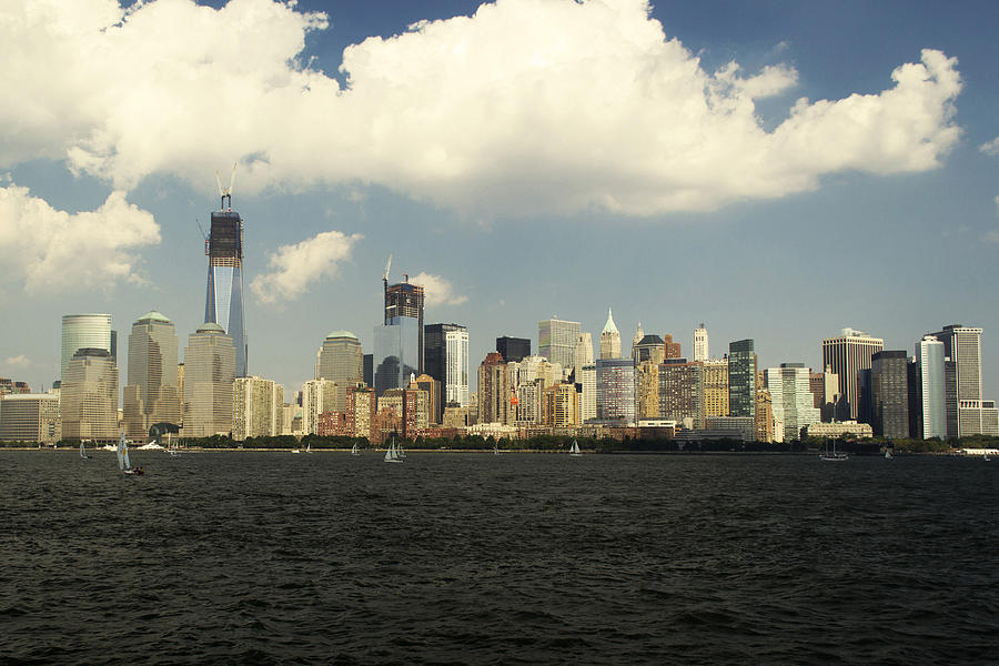 Skyline Photograph - Clouds over New York Skyline by Jatin Thakkar