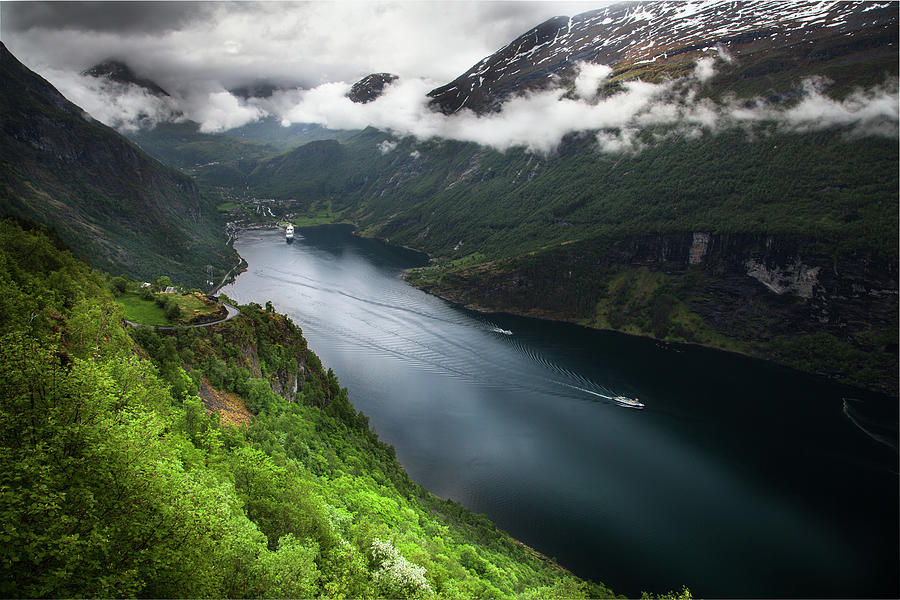 Clouds Over The Fjord Photograph by Christian Wilt