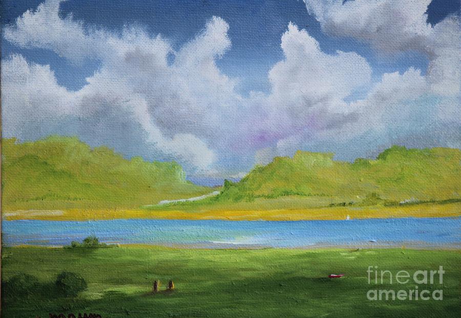 Clouds Over the Lake Painting by Alicia Maury