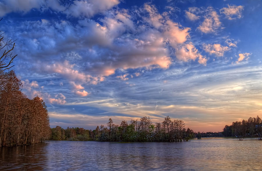 Clouds over the River Photograph by Marvin Spates
