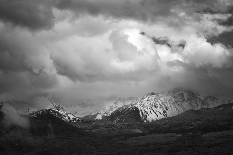 Black And White Photograph - Clouds Over the Top by Jon Glaser