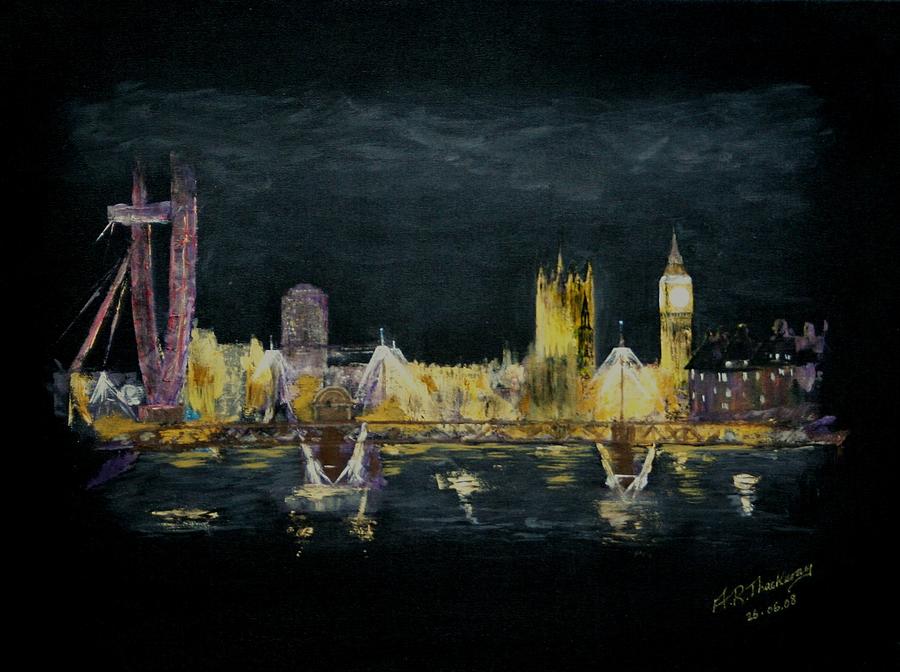 London Painting - Clouds over Westminster by Andrew Roy Thackeray