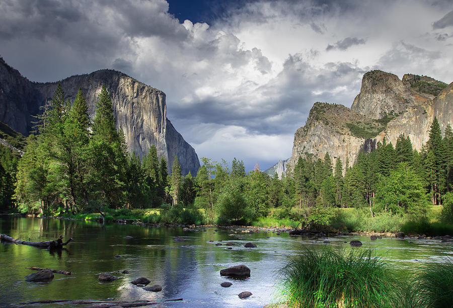 Clouds Rolling Over Yosemite Valley Photograph by Halbergman