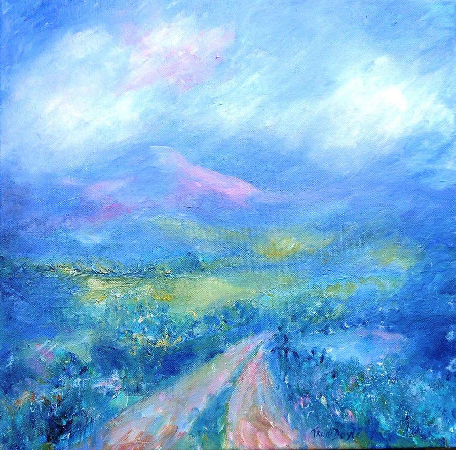 Clouds Sunshine and Shadows in Wicklow   Painting by Trudi Doyle